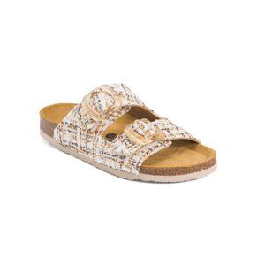PLAKTON Gold Made In Spain Beta Flex Comfort Footbed Sandals